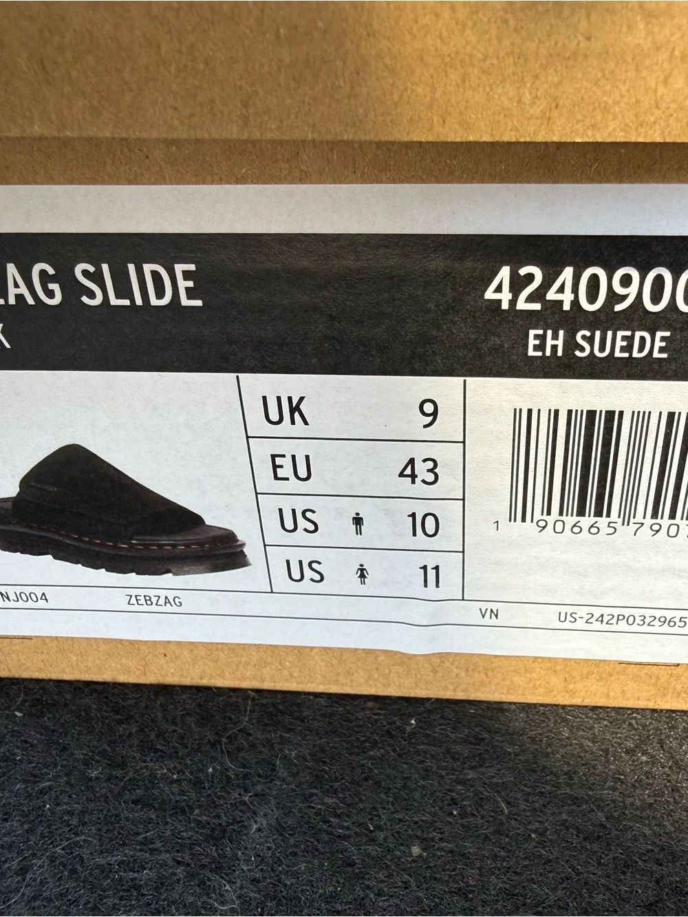 Dr. Martens Zebzag Suede Platform Slide
